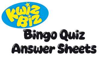 Bingo Quiz Answer Sheets