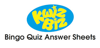 Bingo Quiz Answer Sheets