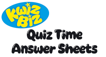 Quiz Time Answer Sheets
