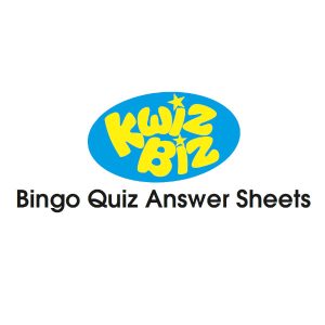 Bingo Quiz Answer Sheets